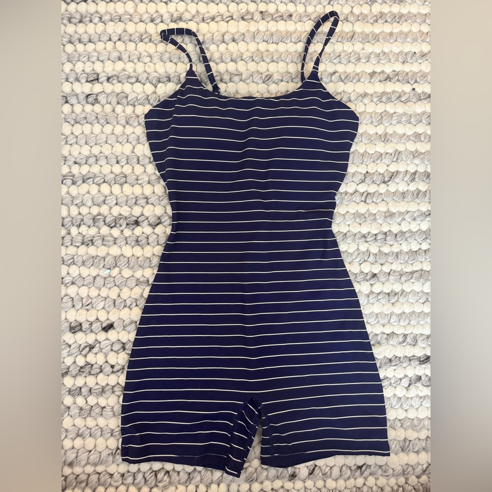 Kavala Collective Navy Striped Jumpsuit